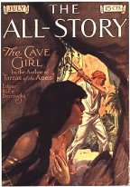 BB07: Back Cover - Cave Girl - All-Story 13.07 - Clinton Pettee Art