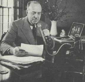 Edgar Rice Burroughs dictating a novel in 1935 ~ (photograph by Hulbert Burroughs)